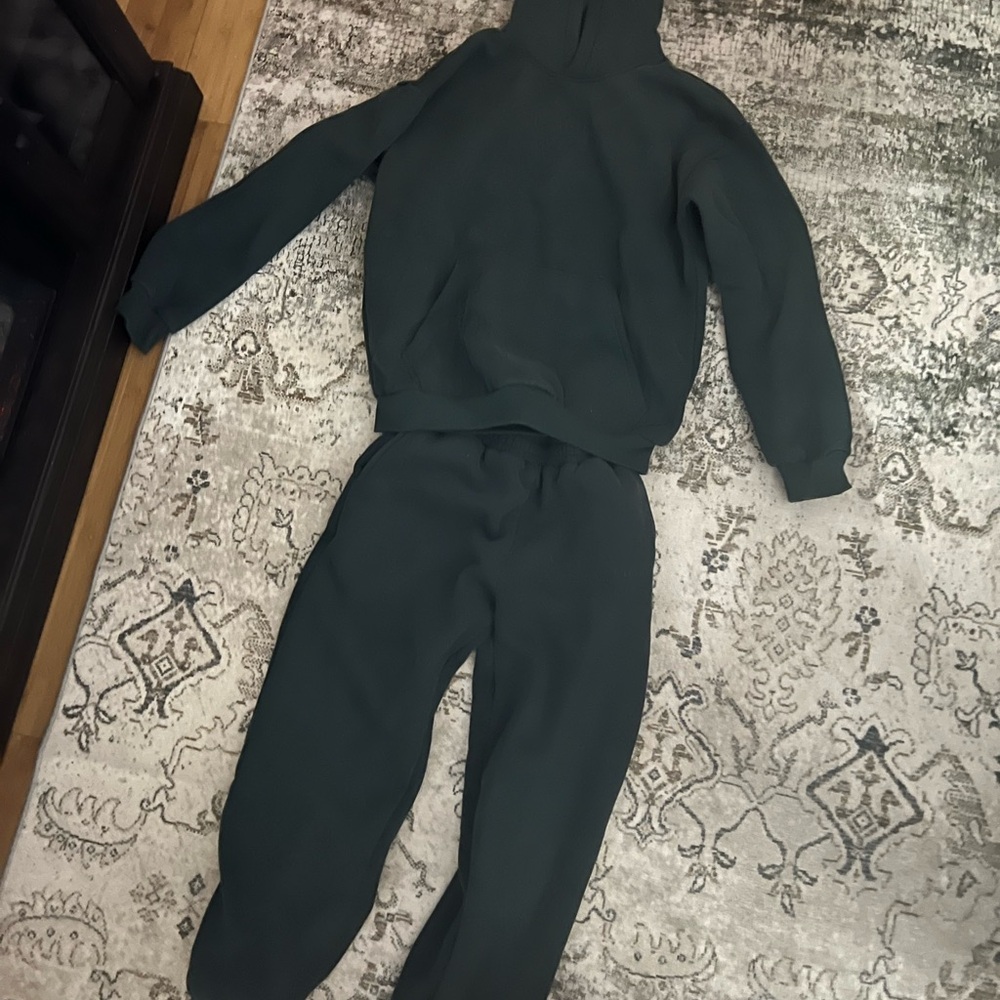 Women's Dark Green Hoodie and Joggers Set